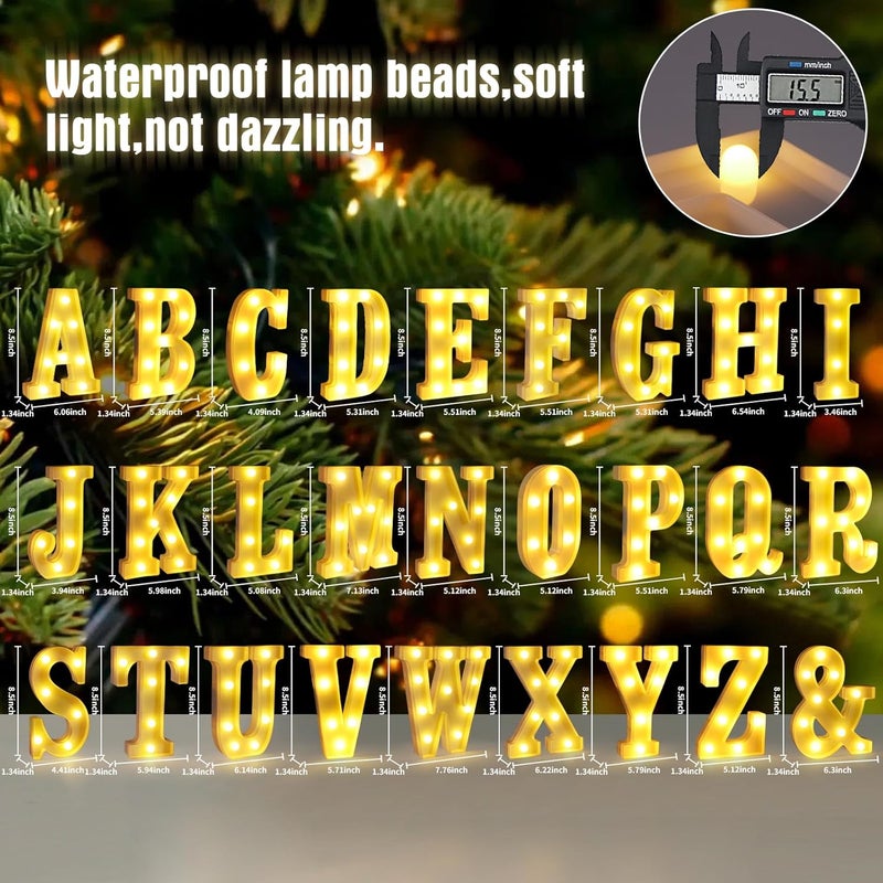 Funsky Light Up Letters K,LED Sign Marquee Letters 26 Alphabet for Party Birthday Name,Wedding,Christmas Decorations,Personalized Name Sign Letter for Centerpieces Table and Wall Decor - Image 2